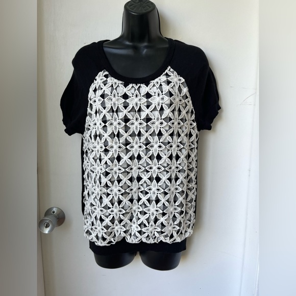 Moth White Geometric Print All Day Wear T-Shirt size M - Picture 4 of 12